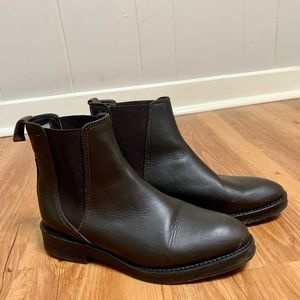 Humanoid Dark Brown Leather Ankle Boots Size 38 or 7.5